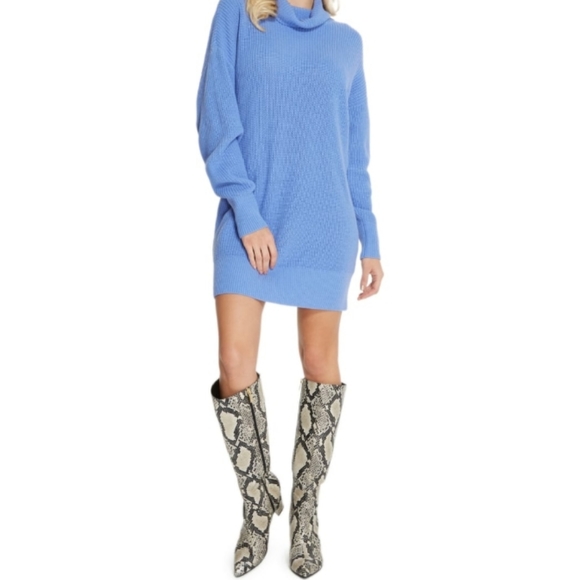 Ladies relaxed neck sweater dress - Picture 6 of 7